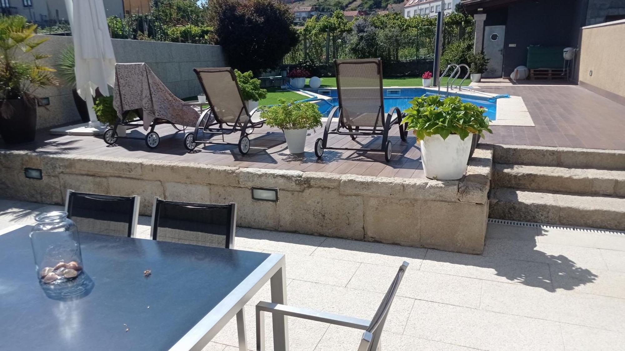 Villa Casa Piscina Boleros Combarro Esterno foto